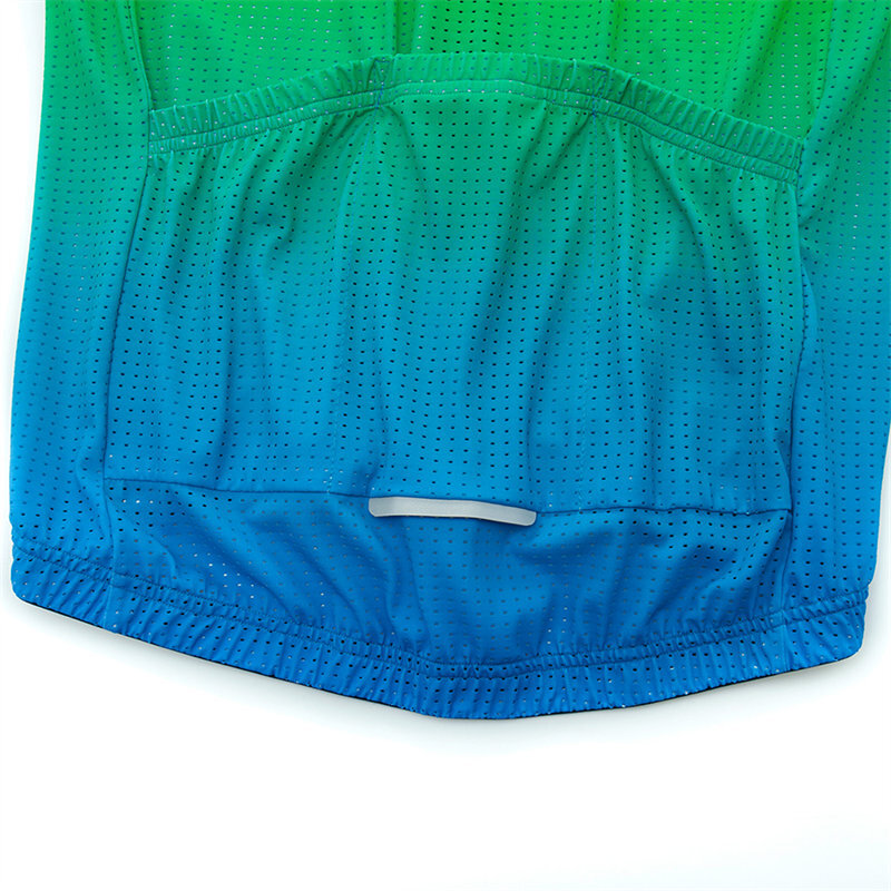 CESANTI Men Cycling Jersey Short Sleeve Non-slip Band Bike Clothing Fluor Green
