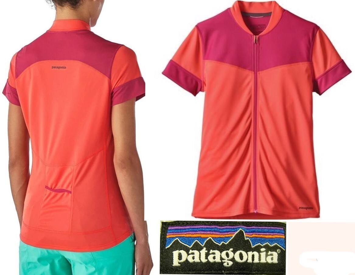 PATAGONIA cycling jersey mountain road bike full zip quick dry wicking women XXS
