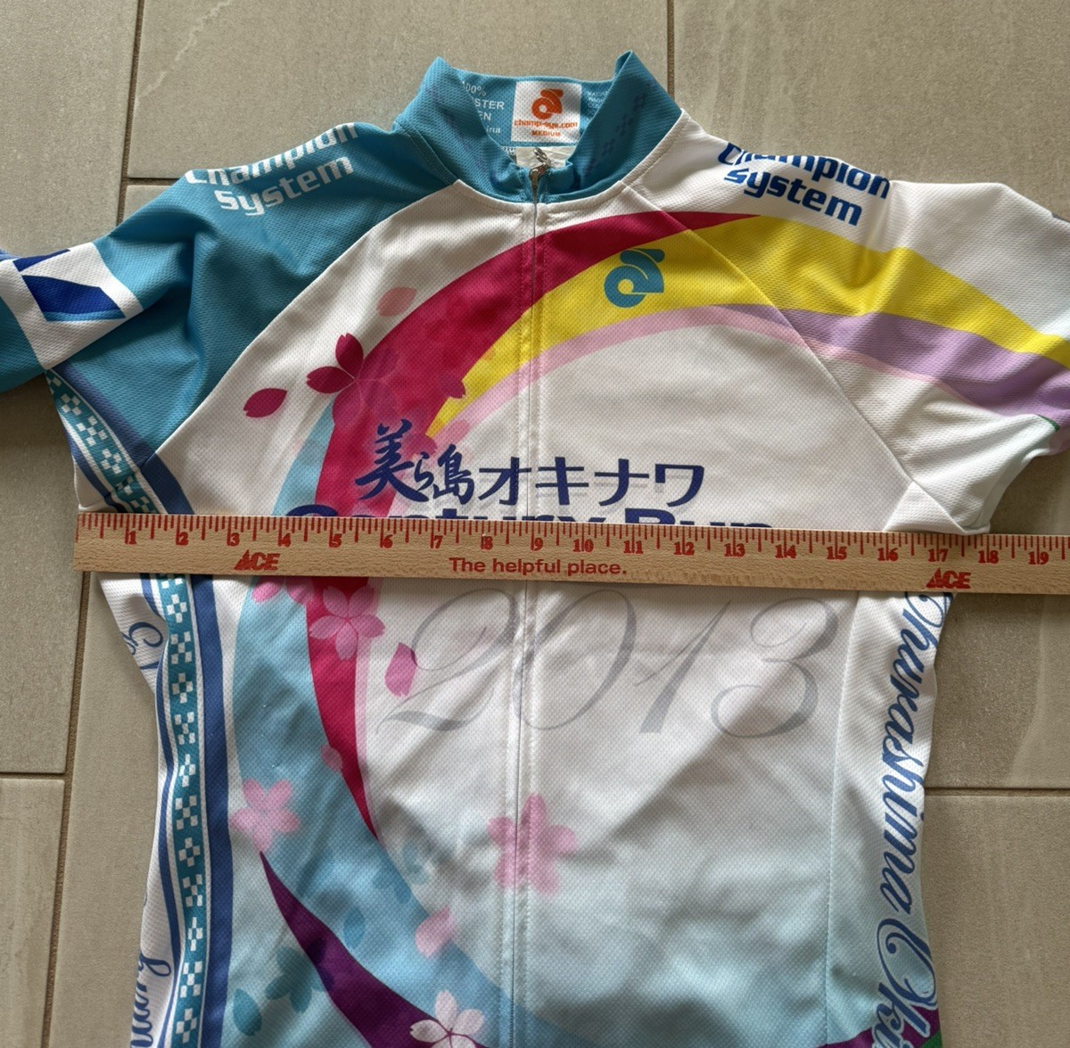 Champion System Century Run 2013 Okinawa Japan Cycling Jersey Womens Medium Bike