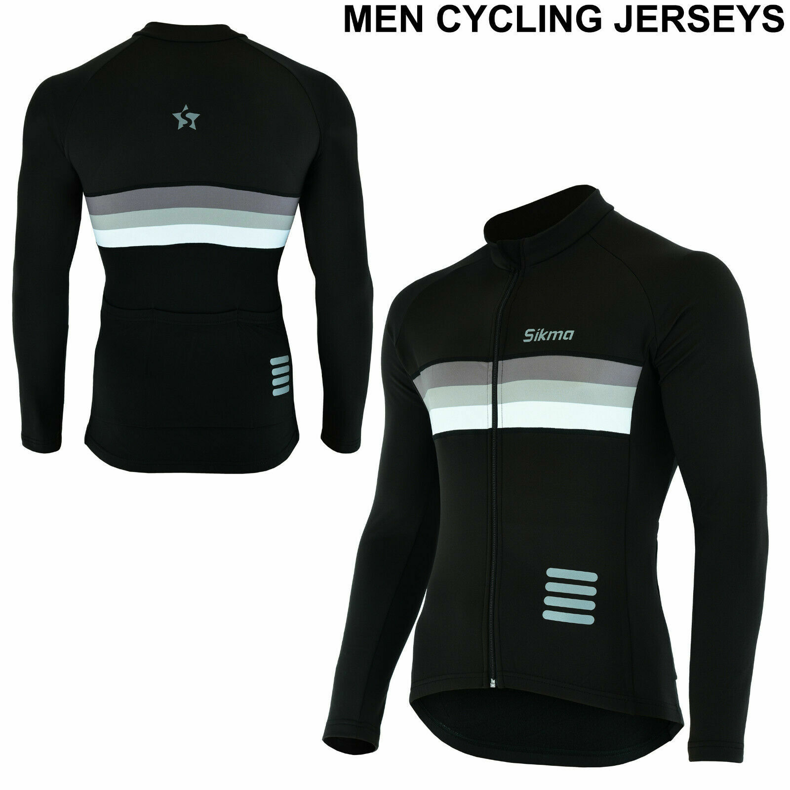 Mens Cycling Long Sleeve Jersey Thermal Super Roubaix Bike Jacket Winter Top
