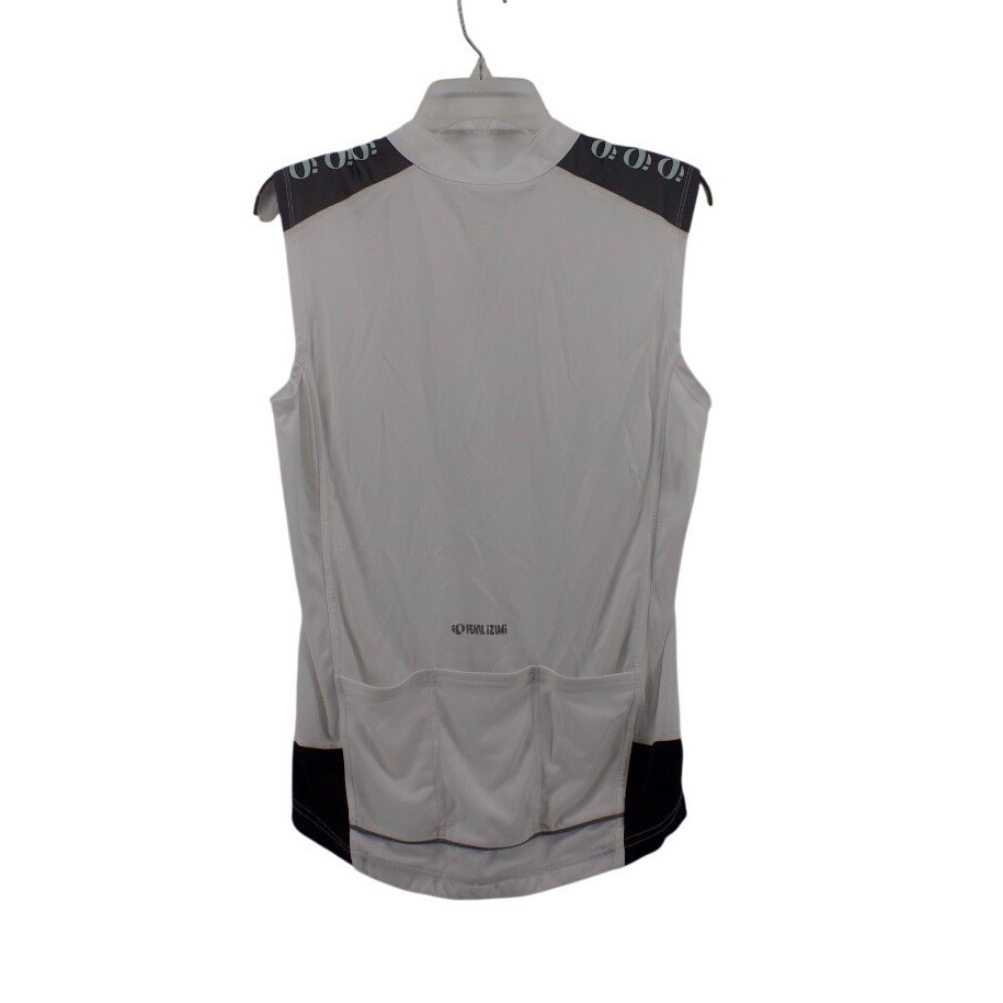 Pearl Izumi Jersey Mens XL Sleeveless Cycling White Reflective Back Pockets