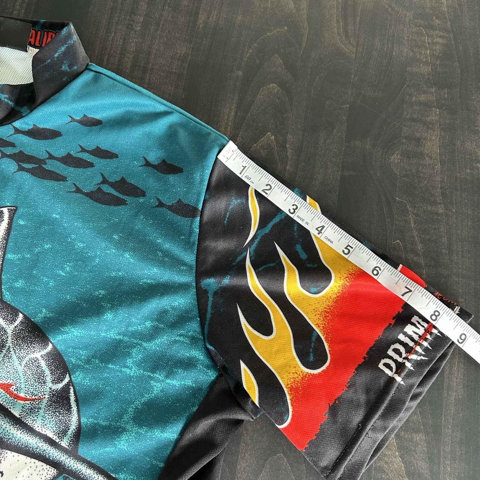 Primal Wear Mens 3/4 Zip Cycling Jersey Shark Graphic Rear Pockets Shirt MTB