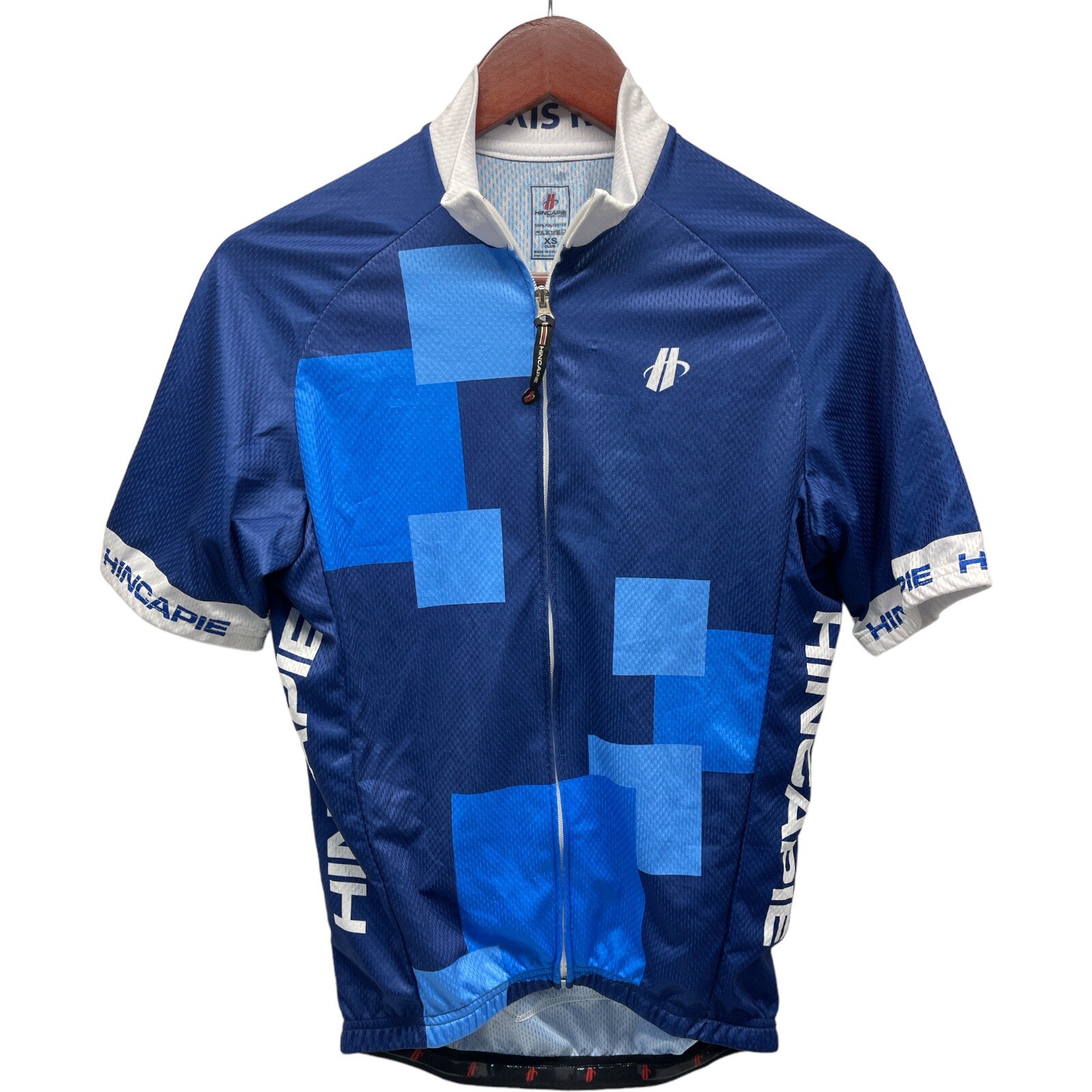 Hincapie Mens /Women’s XS Multi Color Full Zip 3 Pocket Cycling Biking Jersey