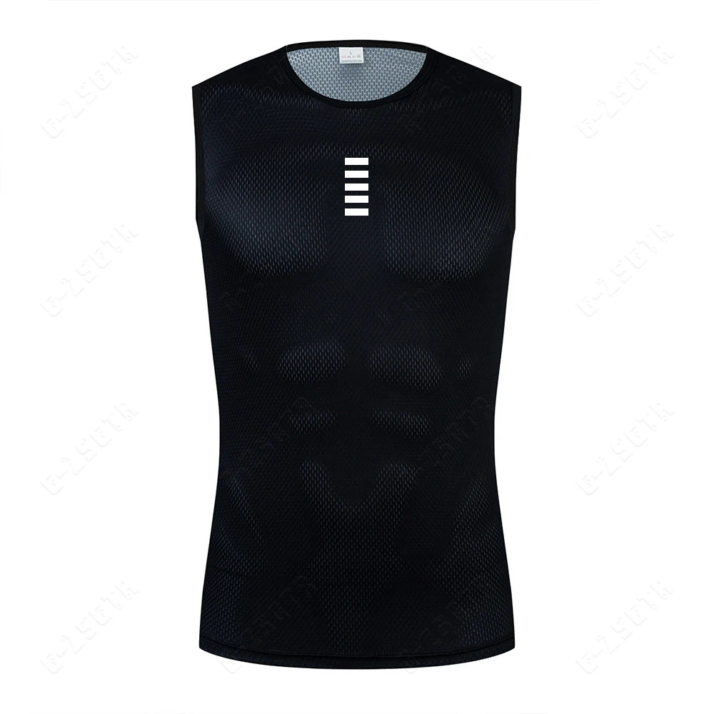Men Cycling Base Layer Reflective Underwear Jersey Sport Vest Undershirt Dry Top