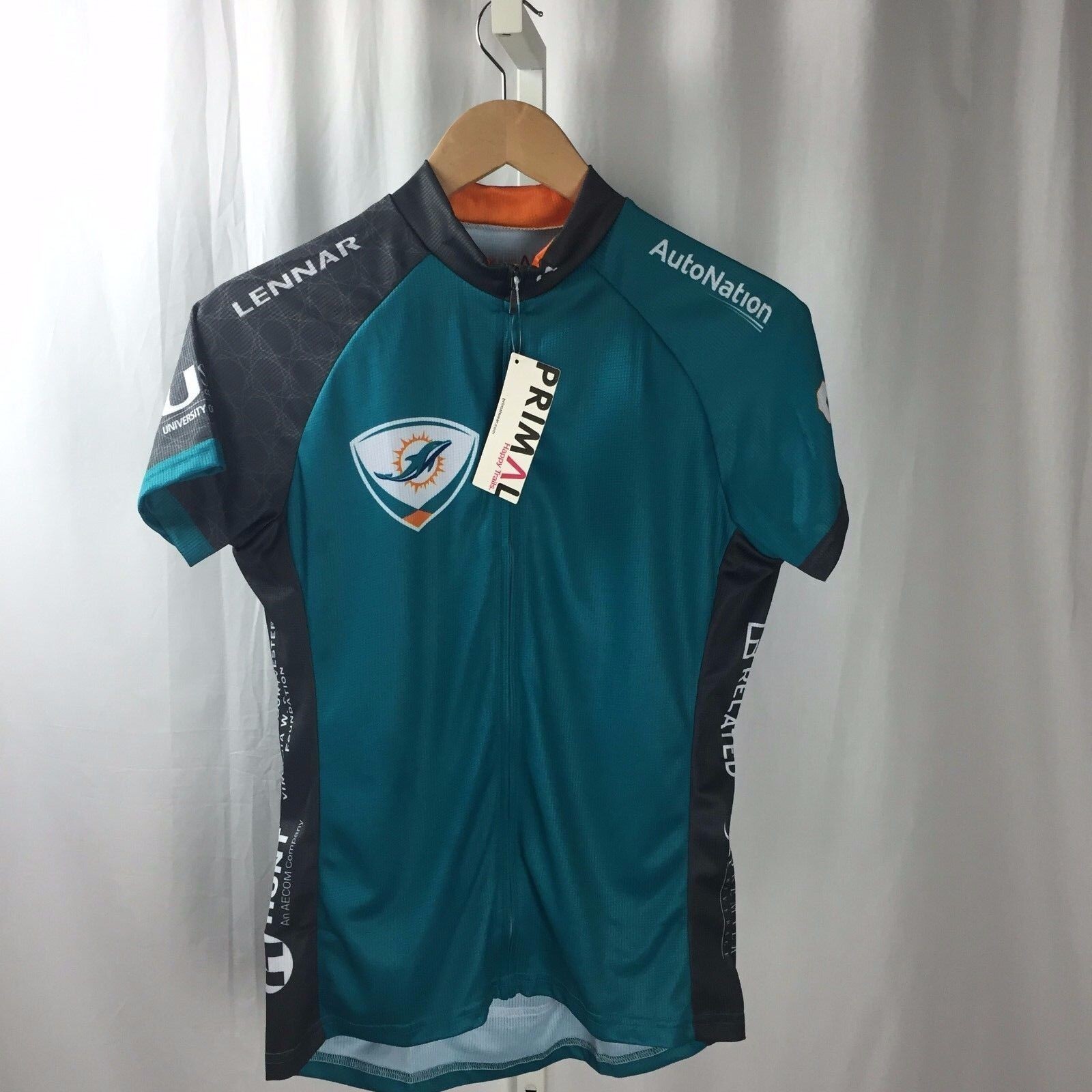 NWT Primal Wear Miami Dolphins Women’s Sport Cut Raglan Jersey Size Medium M