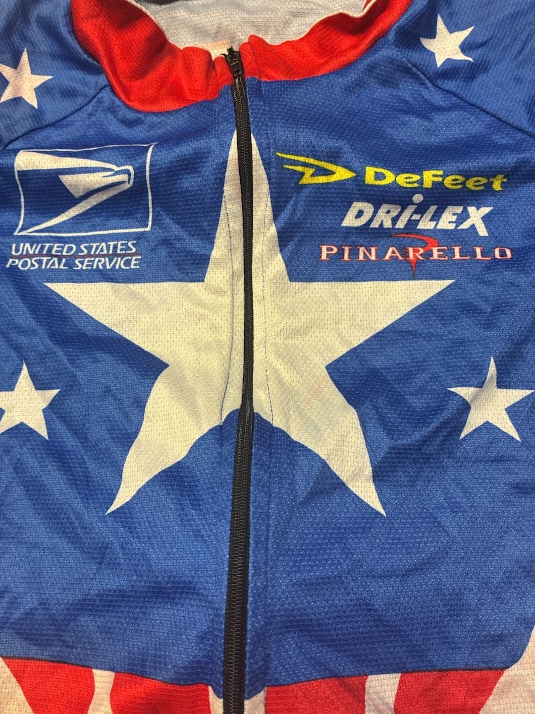 Vintage DeFeet USPS Stars and Stripes USA Cycling Jersey