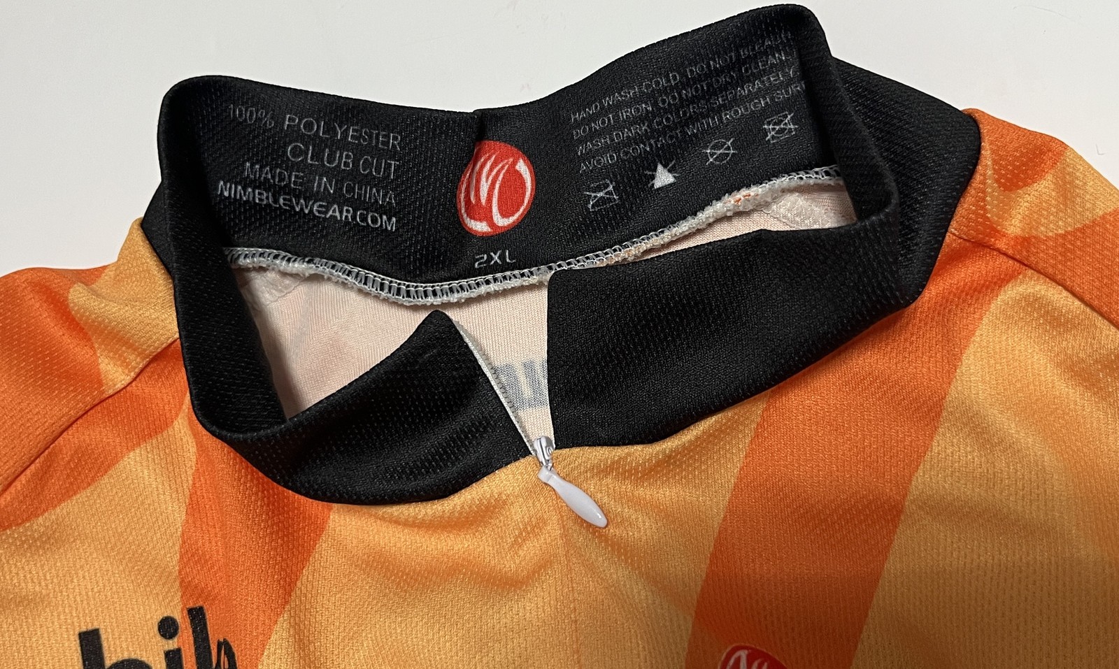 NIMBLEWEAR Bike MS Jack Daniel’s Cycling Jersey Men’s 2XL Orange Black Full Zip