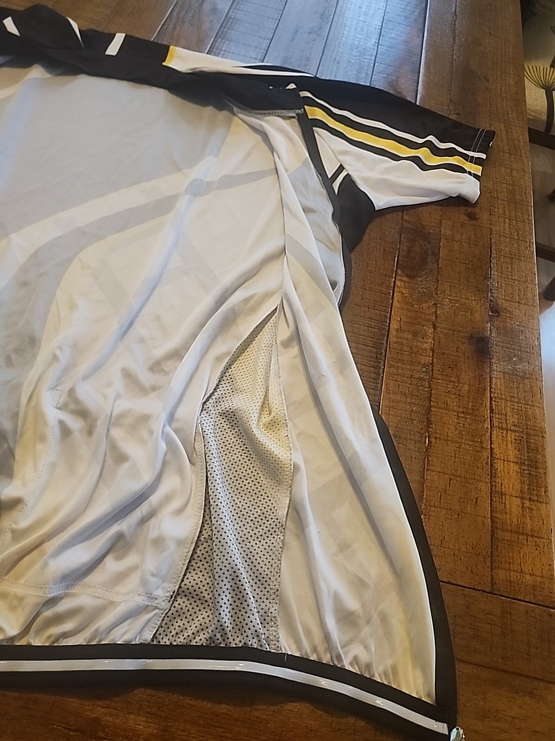 Myneko Bicycle Jersey Mens XXXL 100% Polyester Full Zip Black/White/Yellow