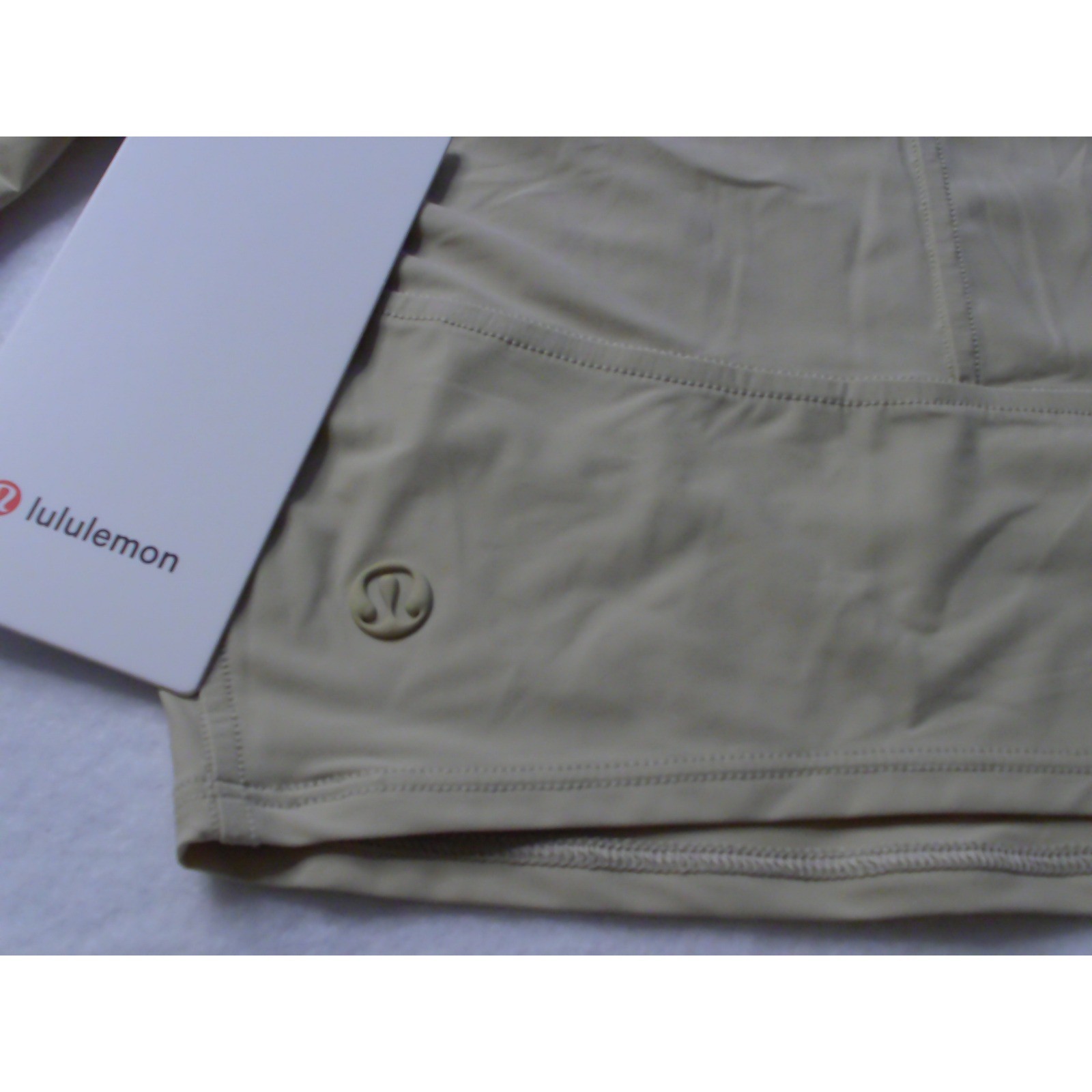 Lululemon Cycling Jersey Tan Beige Short Sleeve Bike Top XS NEW