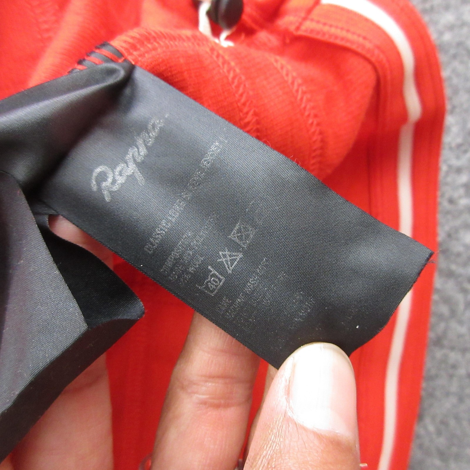 Rapha Cycling Jersey Mens Large Orange Long Sleeve Full Zip Wool Bike Casual