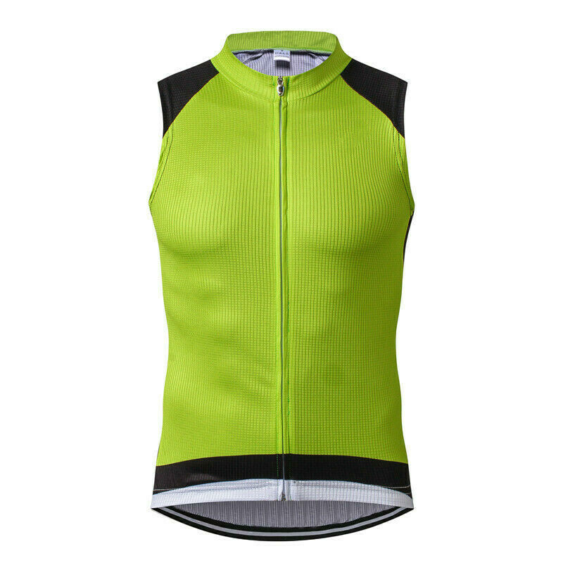 2024 Team Cycling Vest Sleeveless Bike Clothing Tops Shirt Green Blue White Red