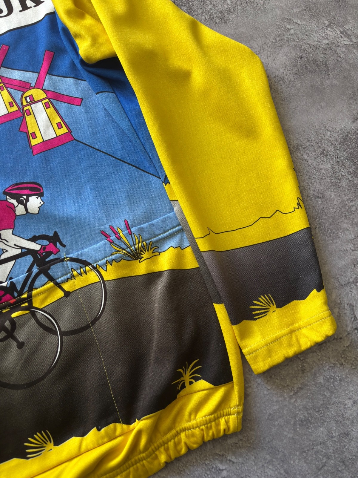 Vintage Cycling Jacket Zip hoodieT.C. Stompwijk Holland Full Zip Team Jersey M L
