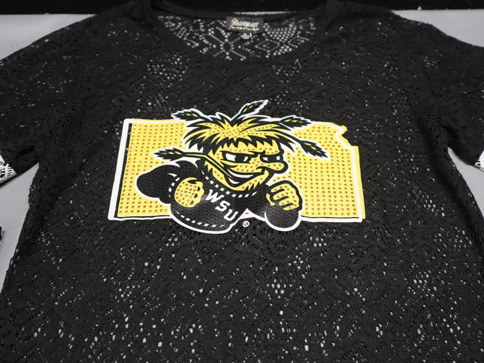 WSU Adult Medium Black Lace Women’s Jersey and Head Band