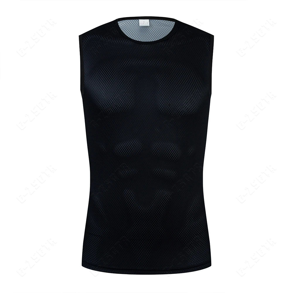 Men Cycling Base Layer Reflective Underwear Jersey Sport Vest Undershirt Dry Top