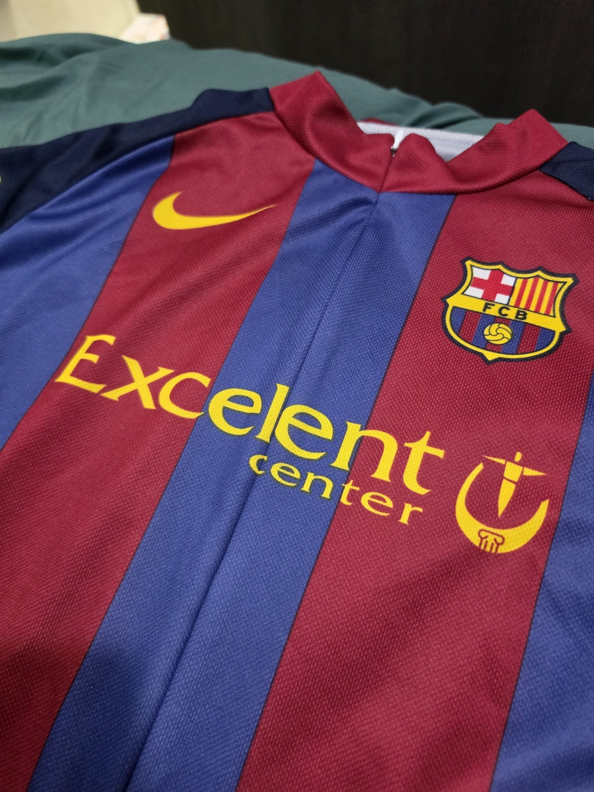 Nike FC Barcelona Cycling Jersey XL Full Zip Made In Italy Rare Excellent