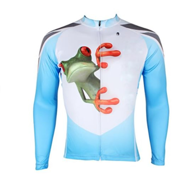 ILPALADINO Men’s Long Sleeve Cycling Clothing Frog Pattern
