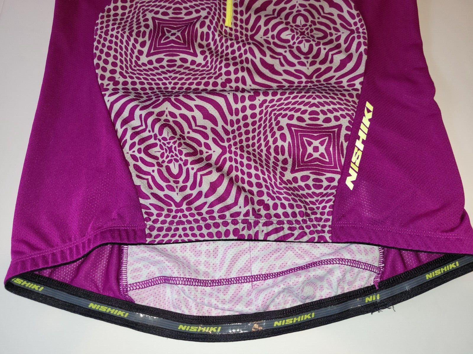NISHIKI NWS Women’s Specific Cycling Jersey Small ¼ Zip Purple Grip Waist ½ S