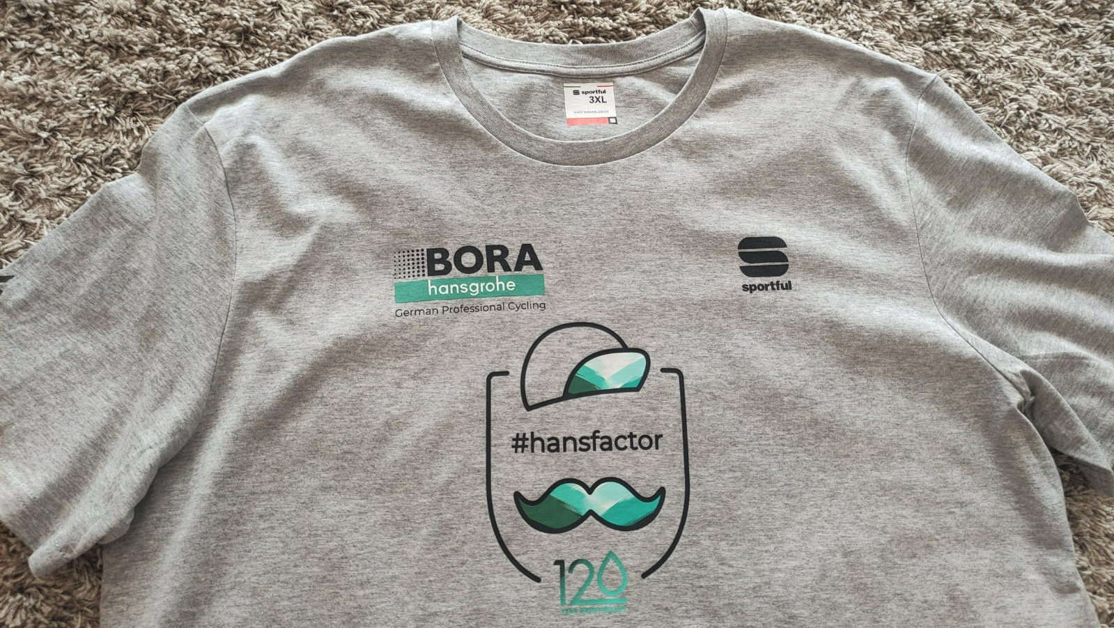 Bora Hansgrohe team Sportful Men’s Short Sleeve T-Shirt 100%Cotton Size:3XL NEW!