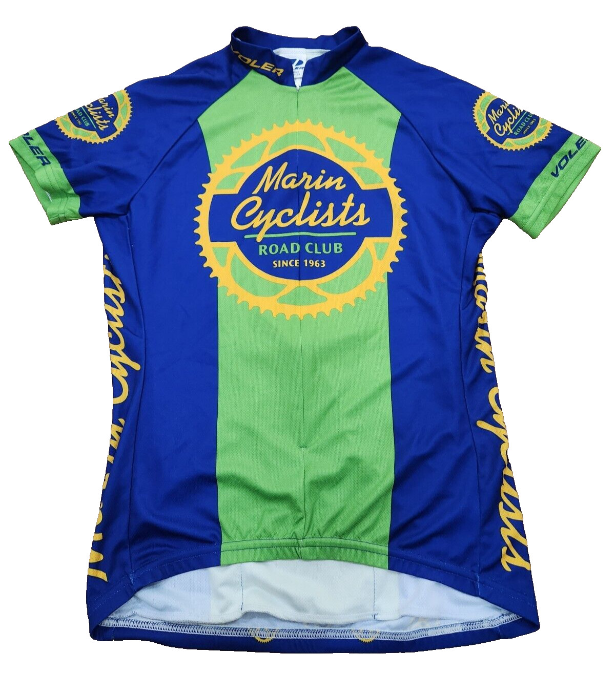 VOLER Marin Cyclists Cycling Jersey Women’s Medium USA 3/4 Zip Up Bike Raglan