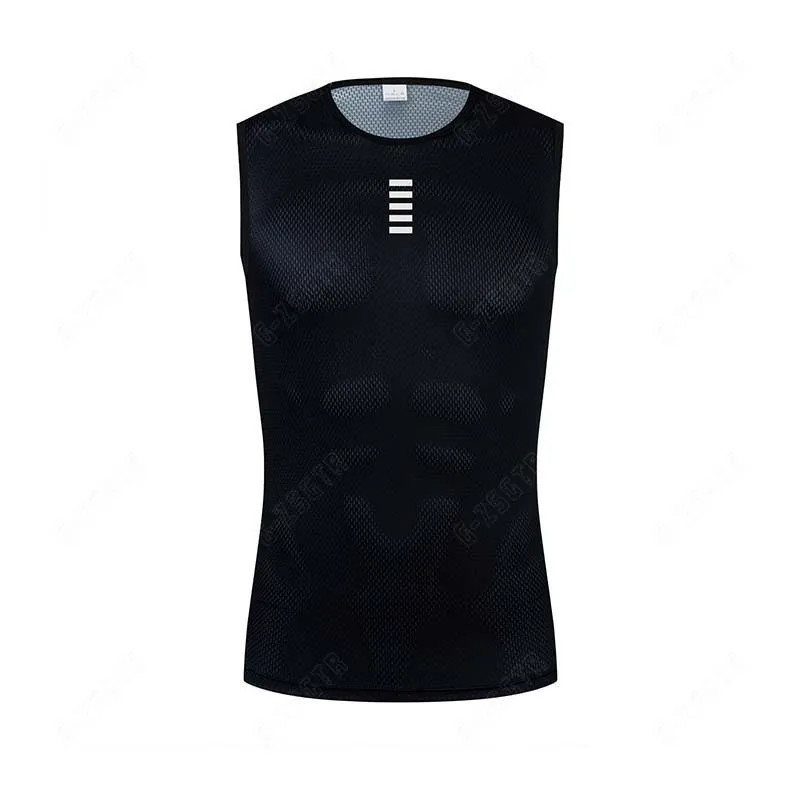 Men Cycling Base Layer Reflective Underwear Jersey Sport Vest Undershirt Dry Top