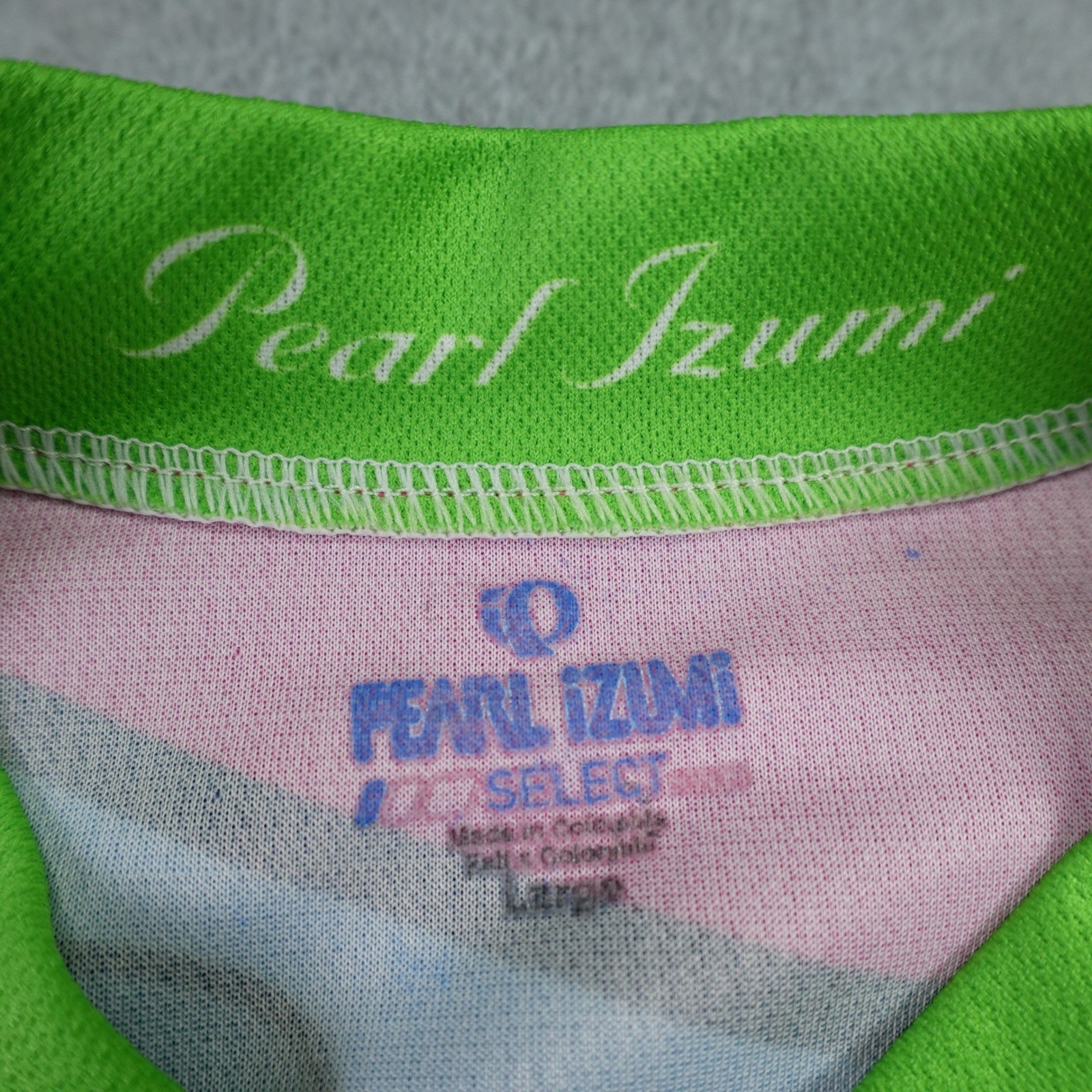 Pearl Izumi Cycling Jersey Womens Large White Pink Blue Sleeveless Select