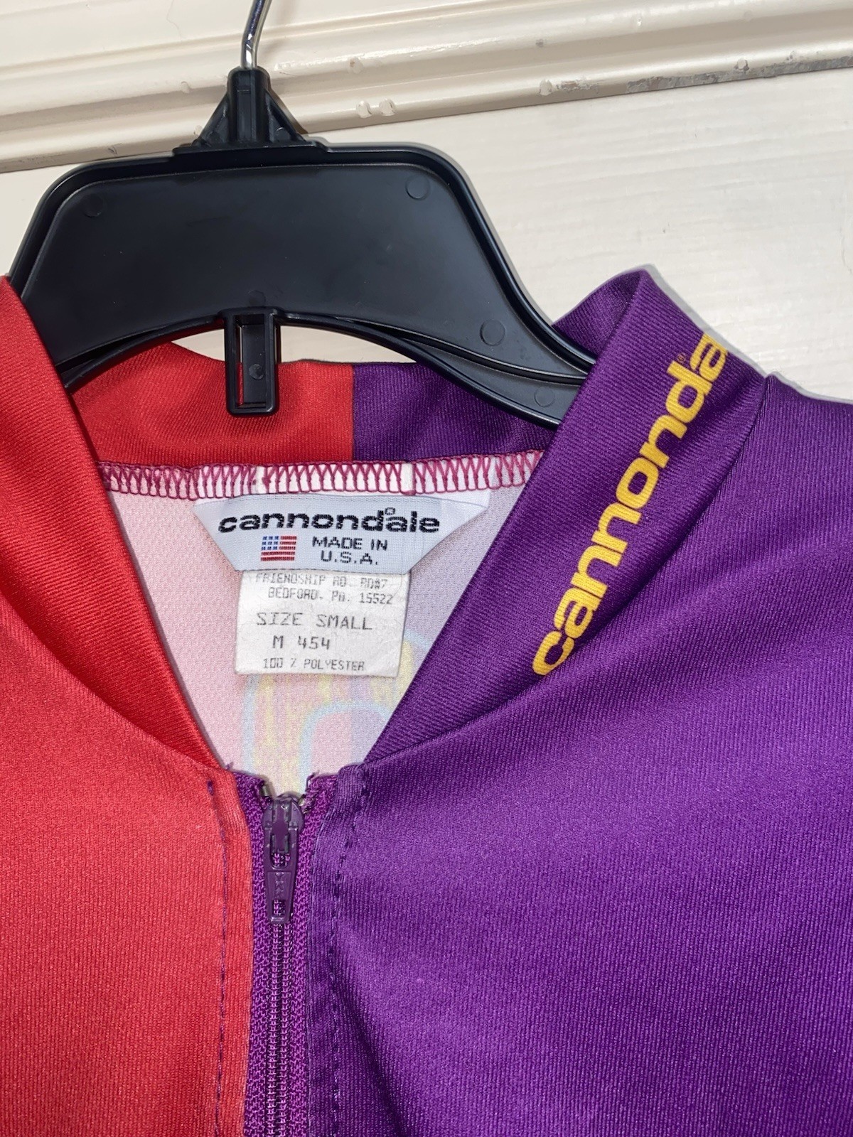 Vintage 90s Cannondale Mens 1/2 Zip Cycling Jersey Size Small Made In USA