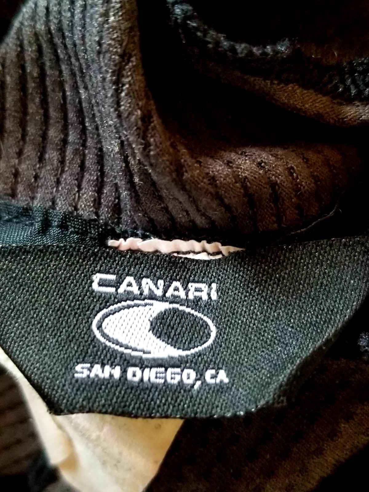 Canari Mens Charcoal Gray/Black Trim Logo Mesh Long Sleeve Cycling Jersey M