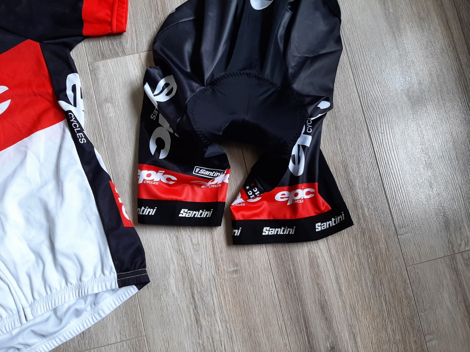 Epic Cycles Team Cycling Shirt SMS Santini Jersey Cycle Set Bib Shorts Size S