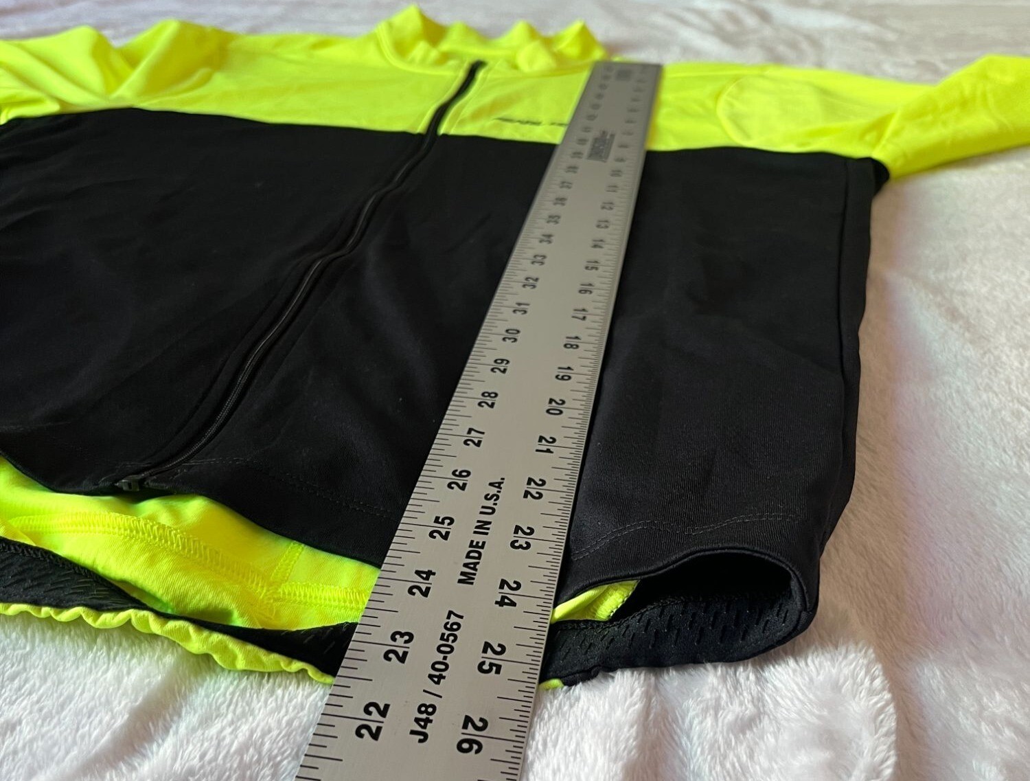 Pearl Izumi Mens Cycling Jersey Medium Neon Yellow Black Short Sleeve Full Zip