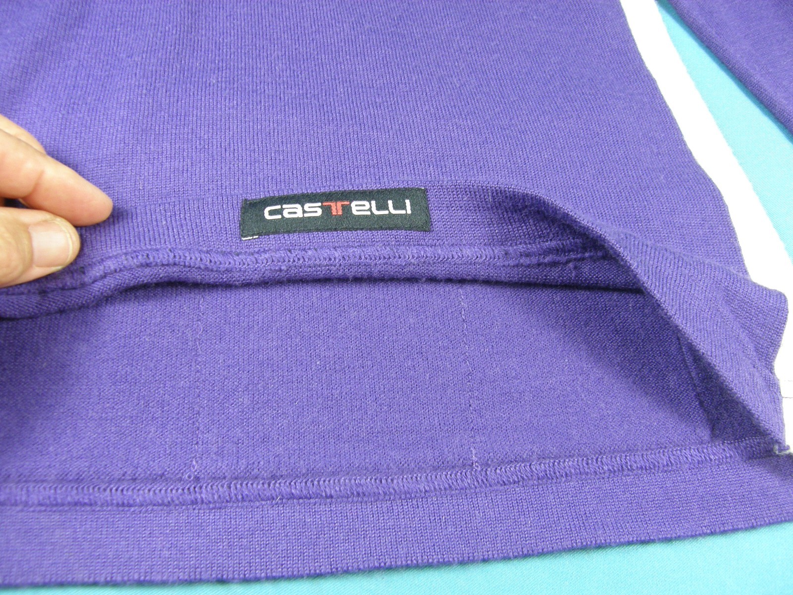 Vntg Castelli Cycling Jersey Woman’s S Wool Blend 1/4 Zip LS Very light Wear EX