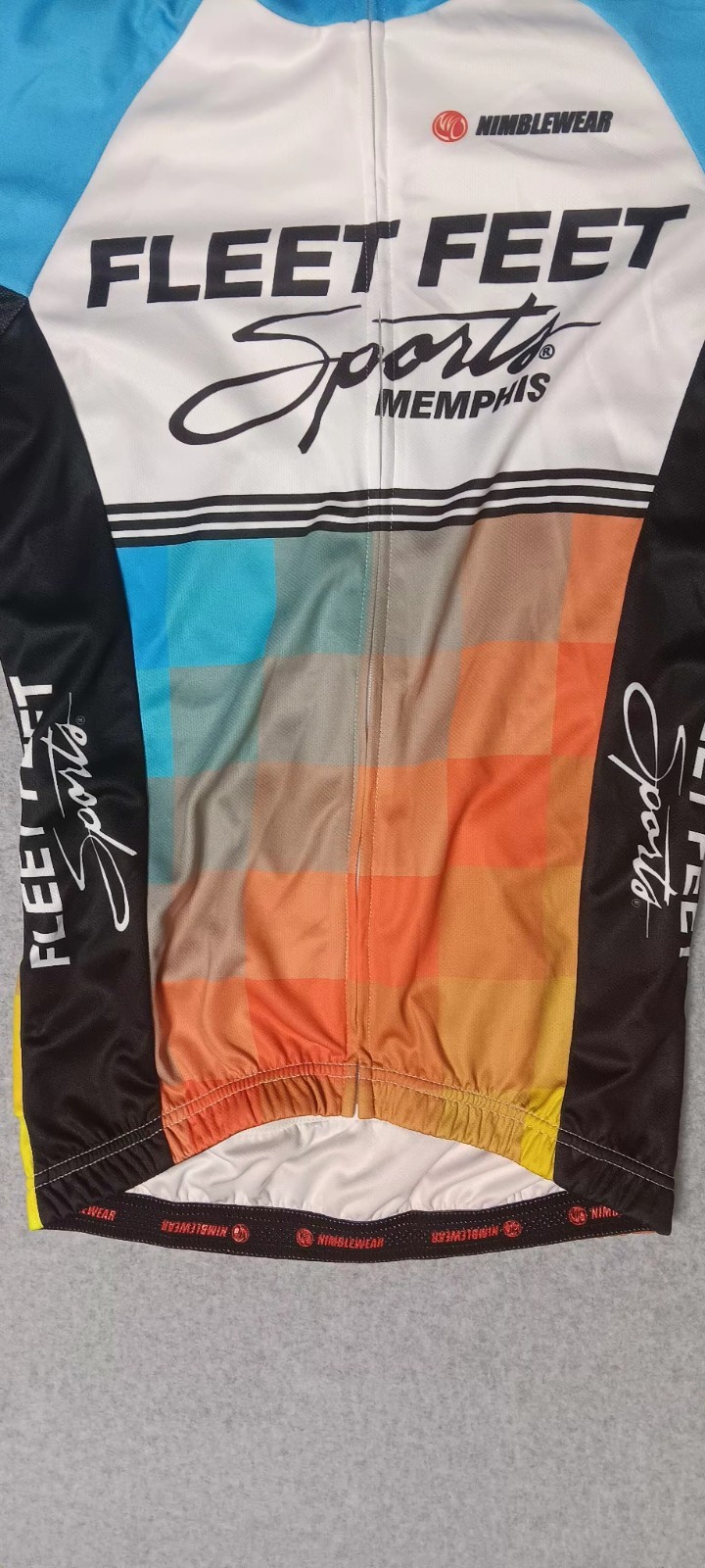 Nimblewear Cycling Shirt Womens Size Medium Multicolor Zip Up Fleet Feet Sports