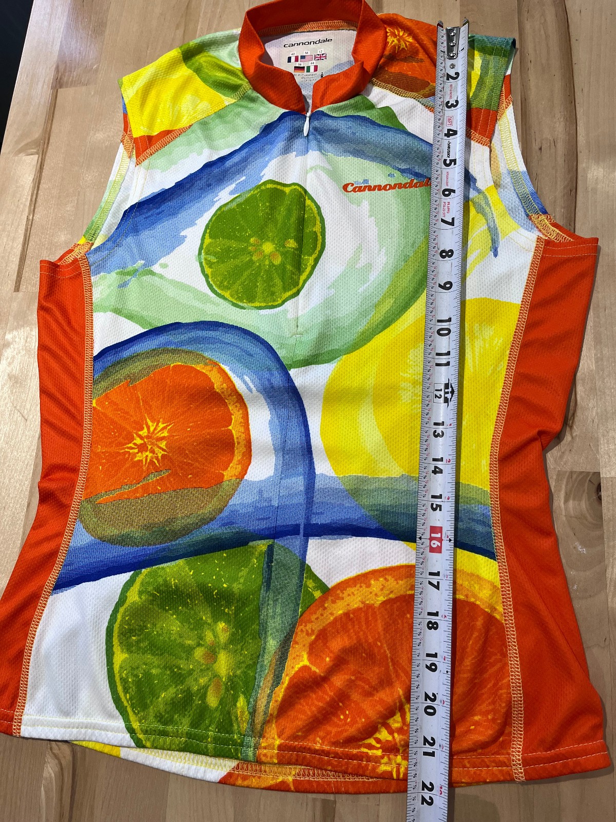 Cannondale Multi-color Print Sleeveless 1/2 Zip Cycling Jersey – Women’s Sz 12