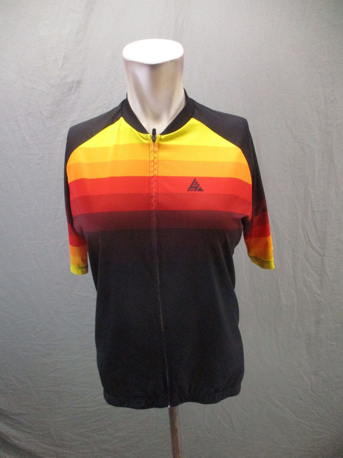 Hikenture Size L Mens Full Zip Elastic Waist Short Sleeve Cycling Jersey 083