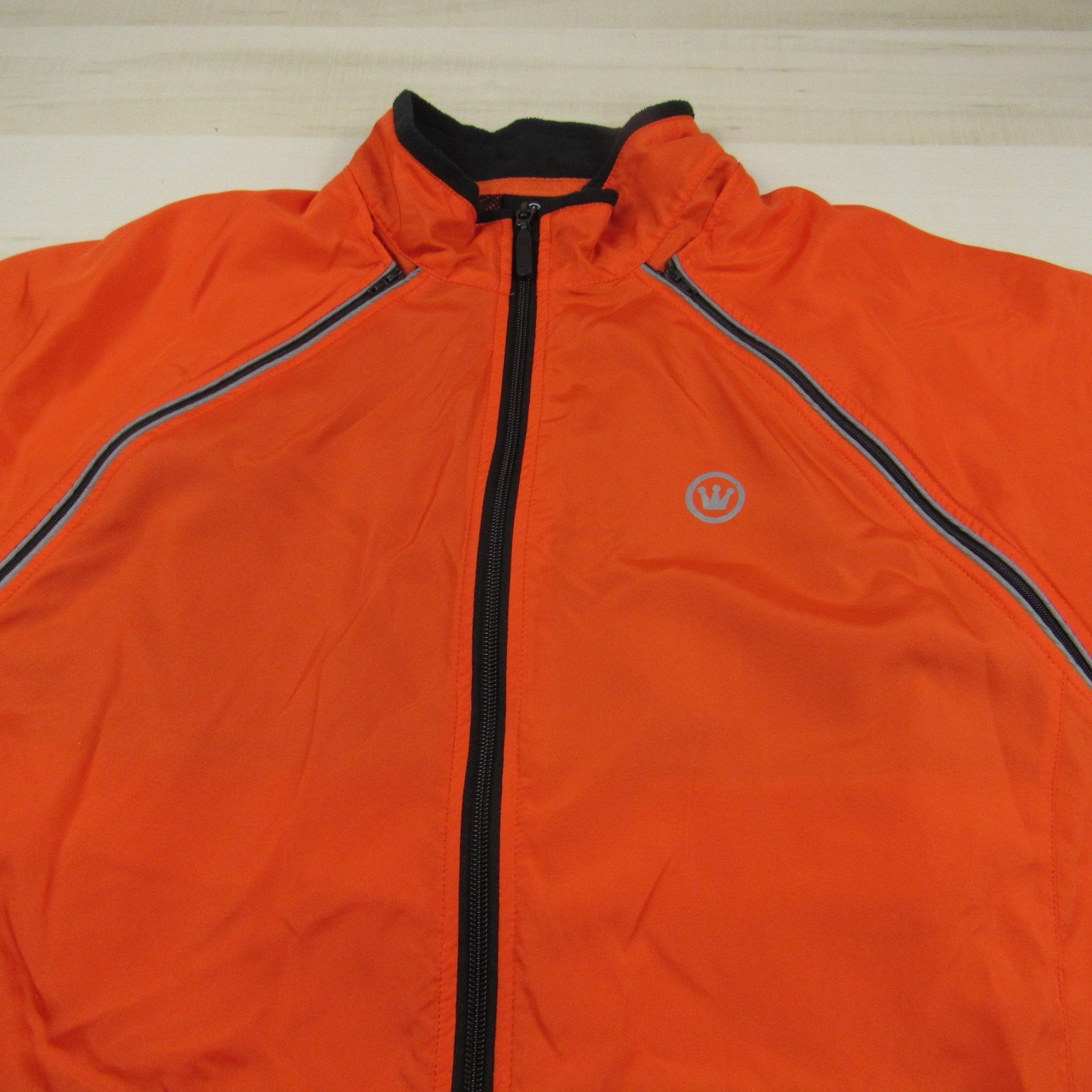 Canari Jacket Mens Extra Large Orange Bike Cycling Zip Lightweight Windbreaker
