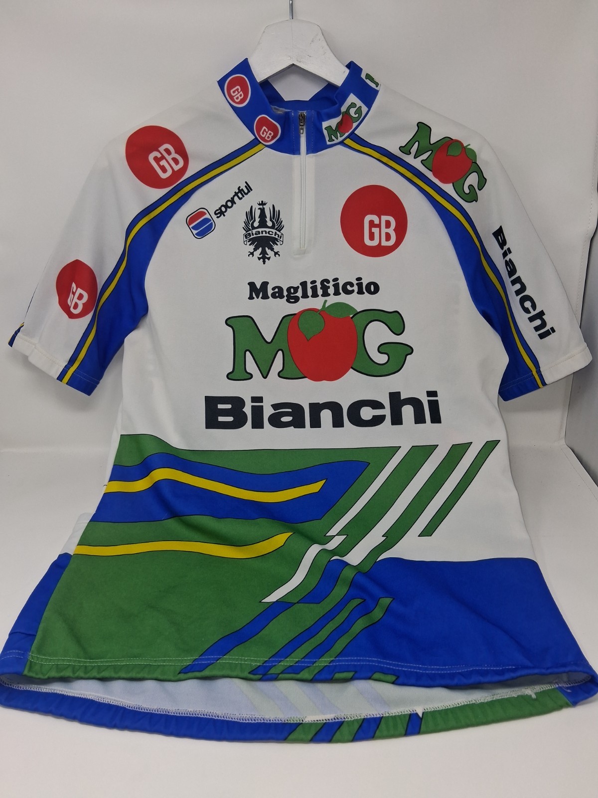Vintage Sportful Men’s Cycling Jersey Maglificio GB Bianchi Size M-L