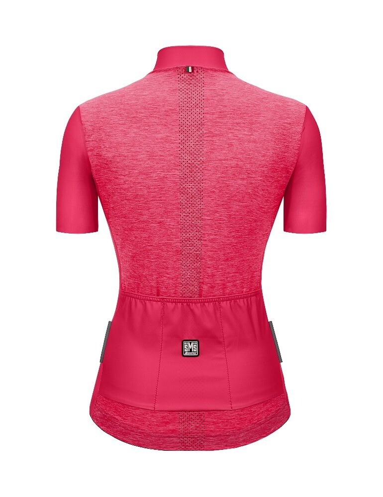 2024 Colore Puro Womens Short Sleeve Cycling Jersey Pink by Santini