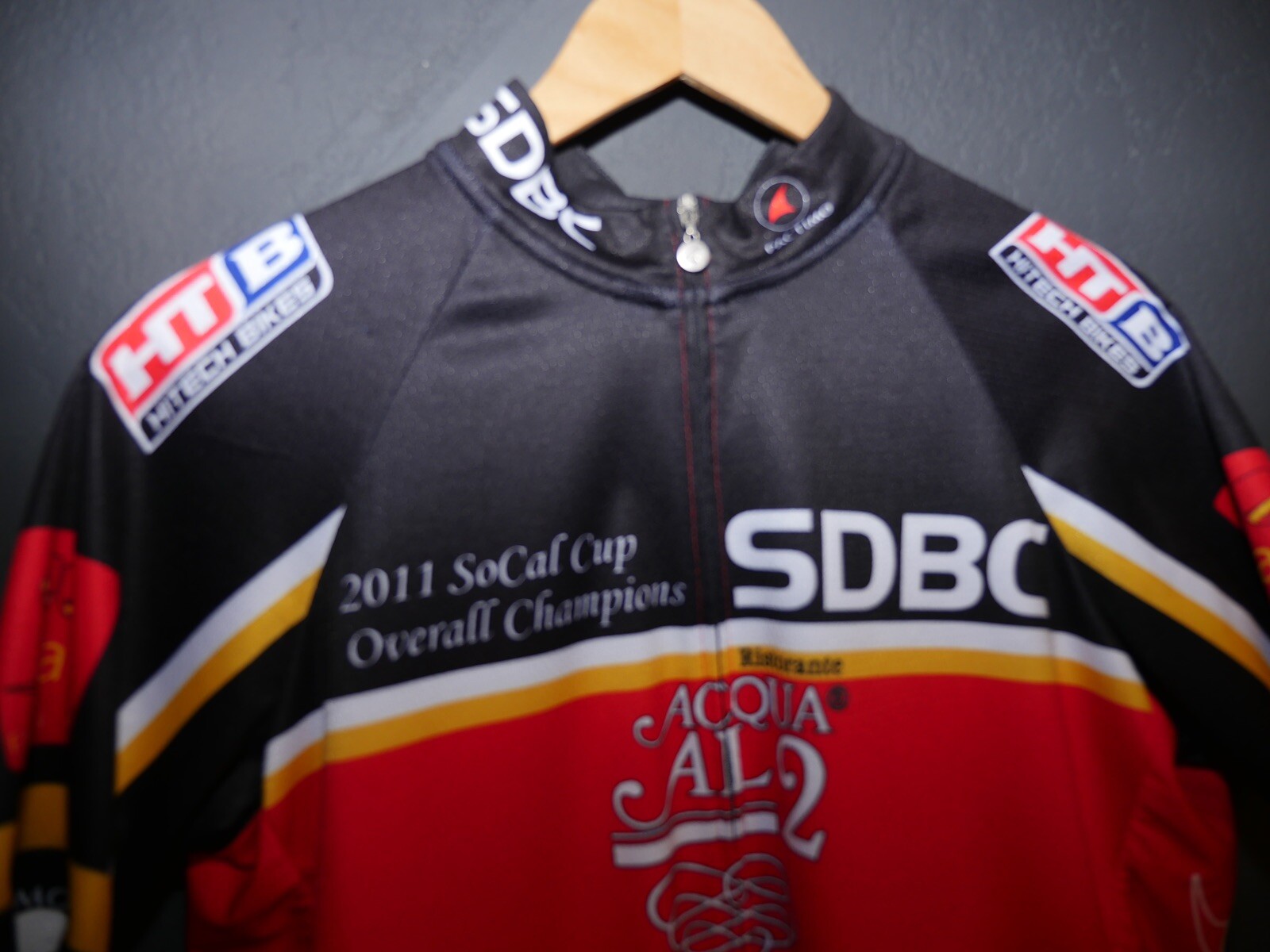 Men’s Sponsored Cycling Pactimo Jersey Short Sleeve Black And Red XL