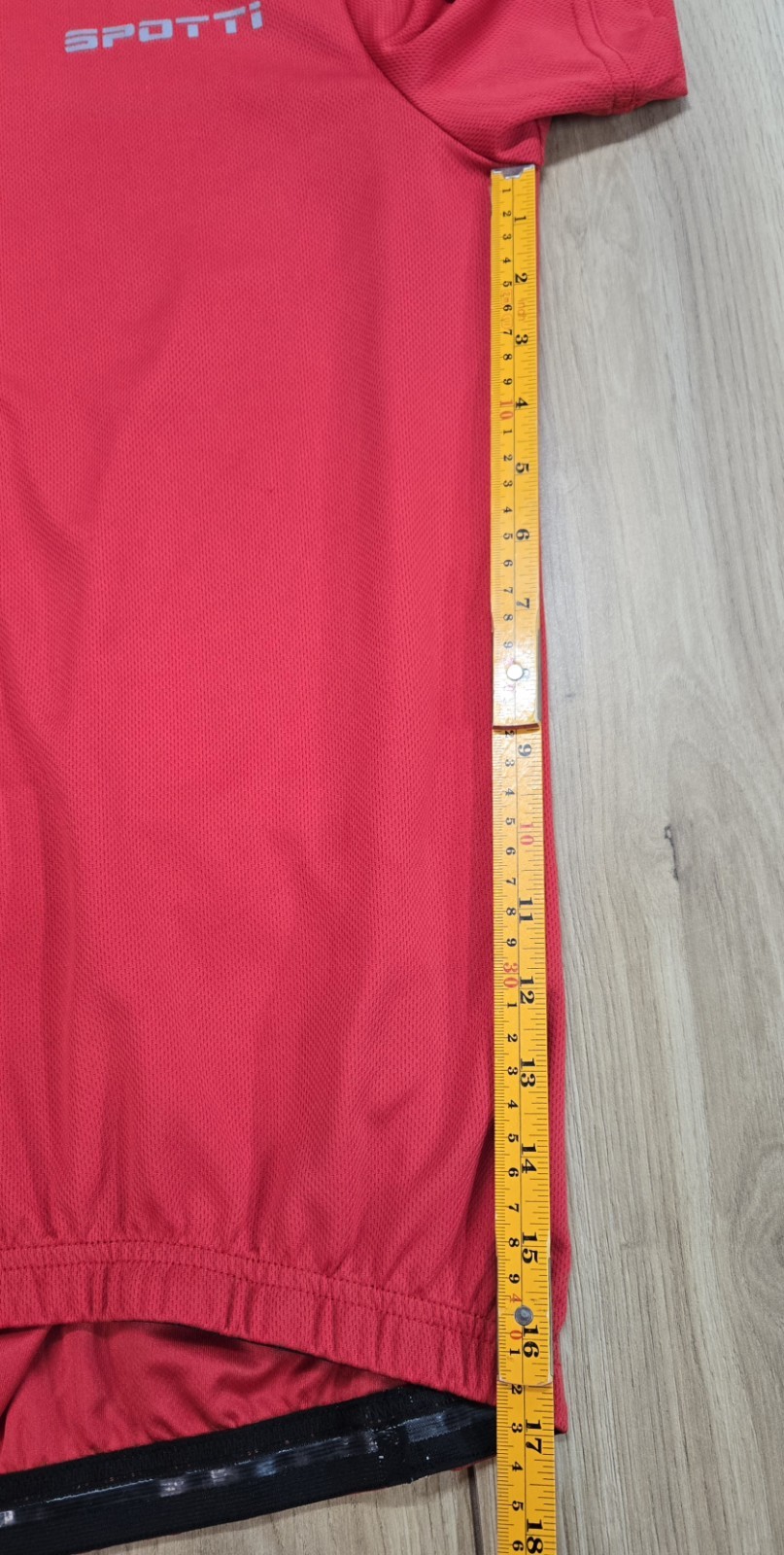 SPOTTI Cycling Jersey Mens Sz Small, Logo, Quarter Zip, Non-Skid Waist, Red