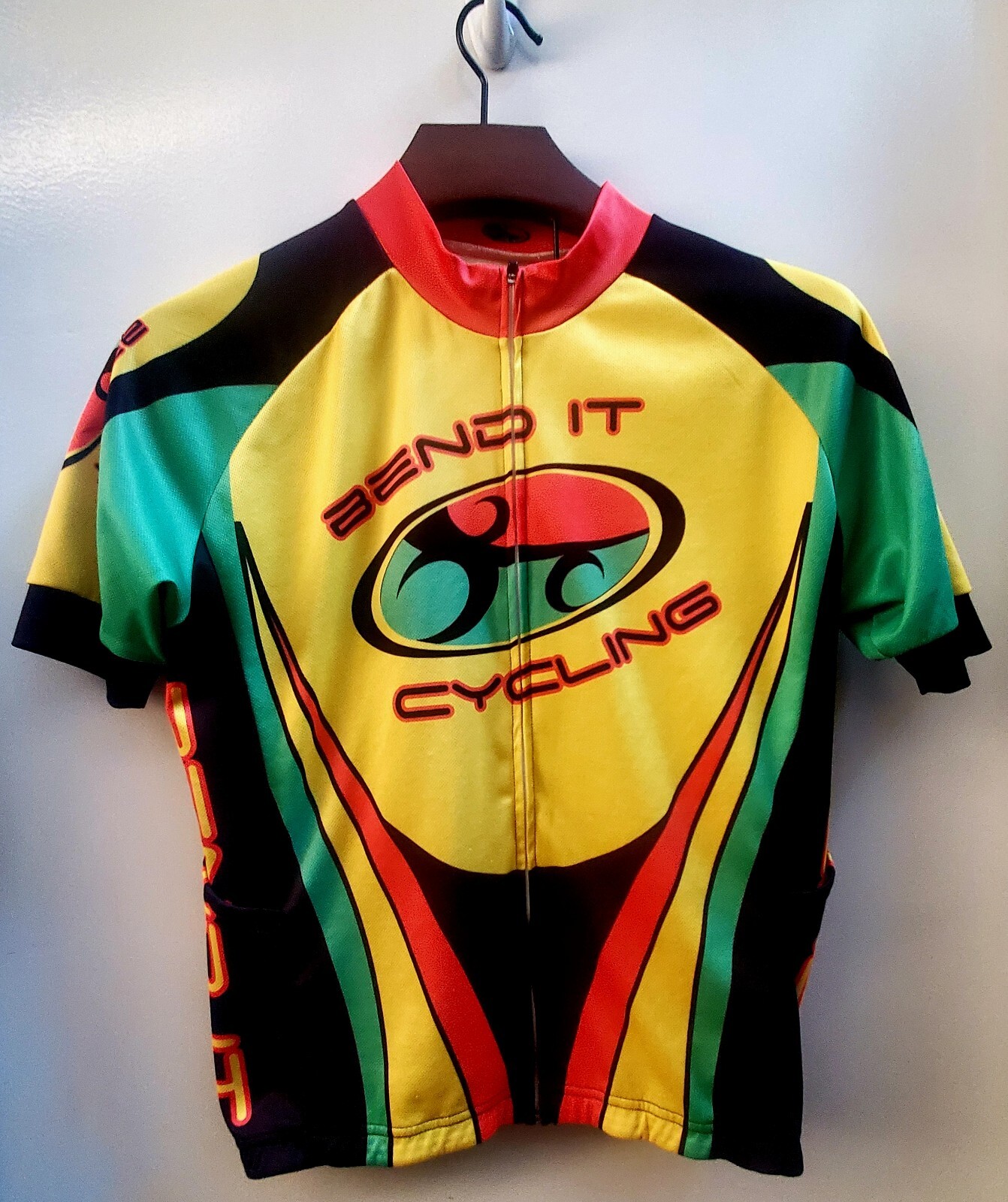 Bend It Cycling Jersey Bundle LG Club Cut (1) Org/Yel(1) Org/Yel/Grn Cycle Bike