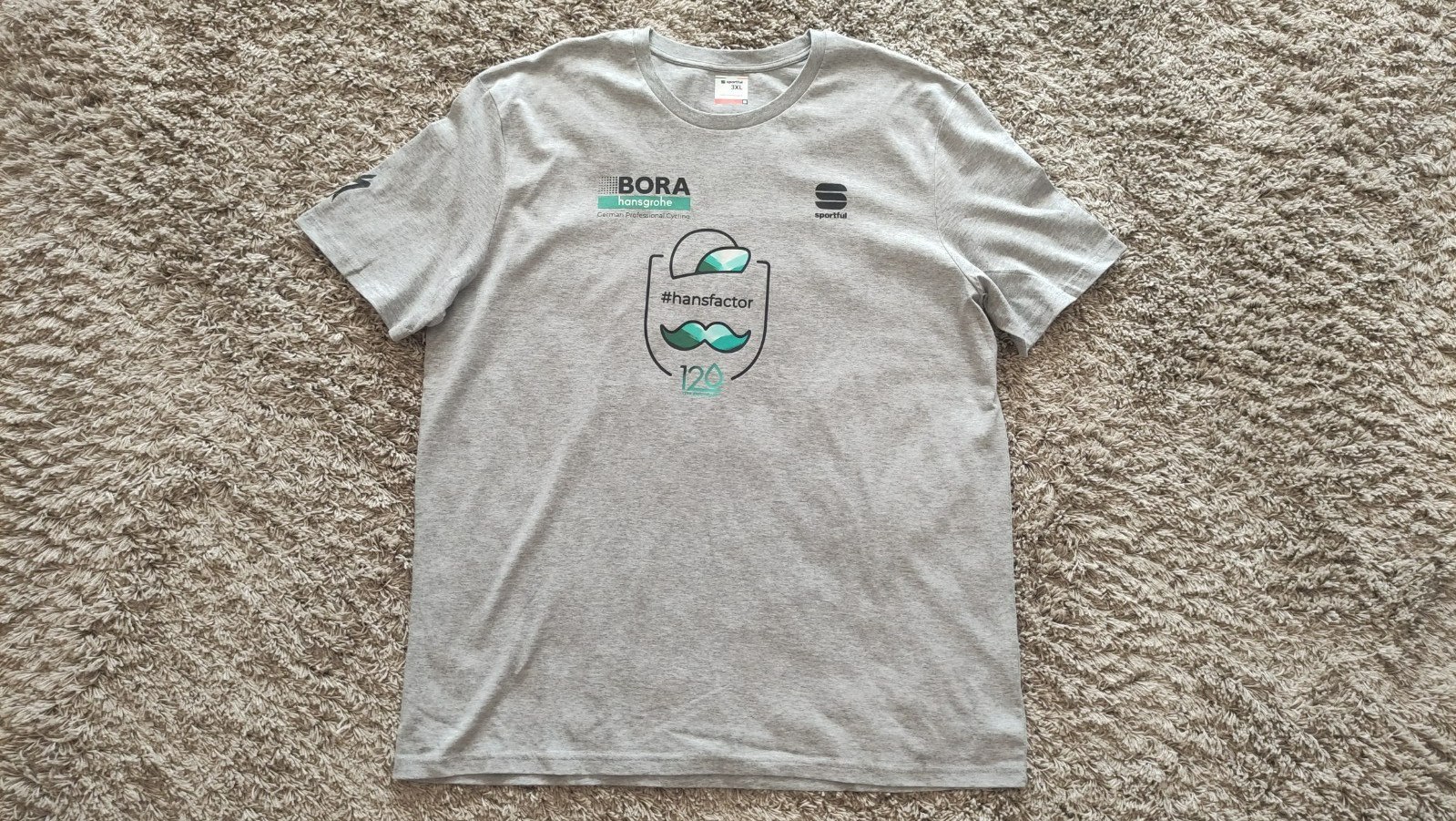 Bora Hansgrohe team Sportful Men’s Short Sleeve T-Shirt 100%Cotton Size:3XL NEW!