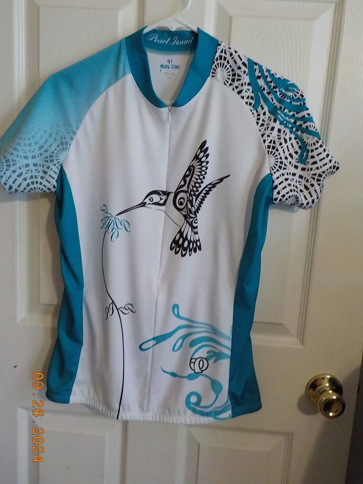PEARL IZUMI MULTI COLOR AQUA/WHITE/BLACK CYCLING SHIRT STYLE 0790 2011/12