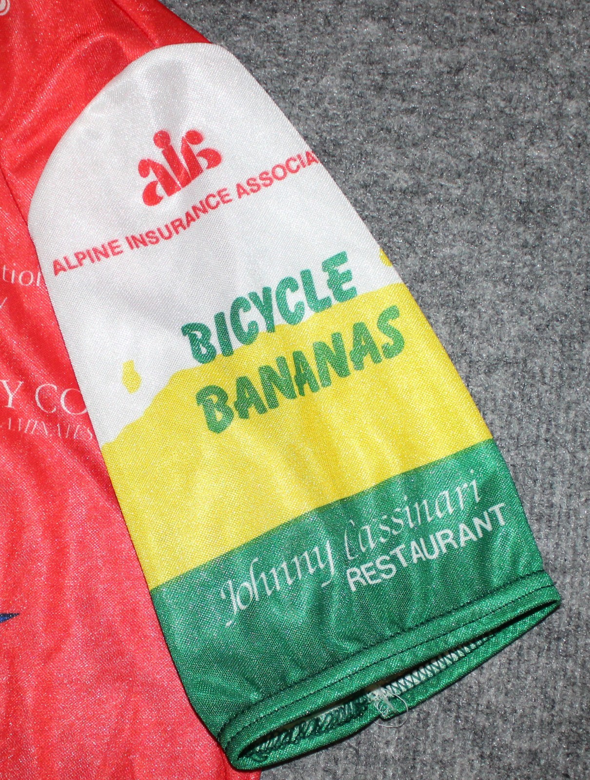 Vintage R ANDO 1/4 ZIP BIKE JERSEY Made USA 90s Reno Tahoe Cycling sz M Jersey