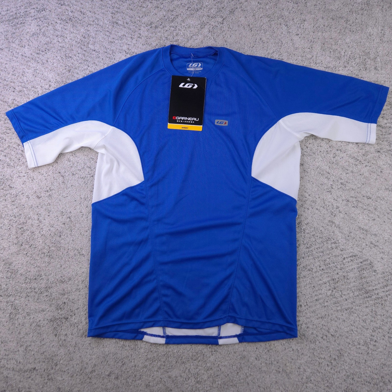 Louis Garneau Cycling Jersey Men Large Short Sleeve T-Shirt Towny Mesh Blue NWT