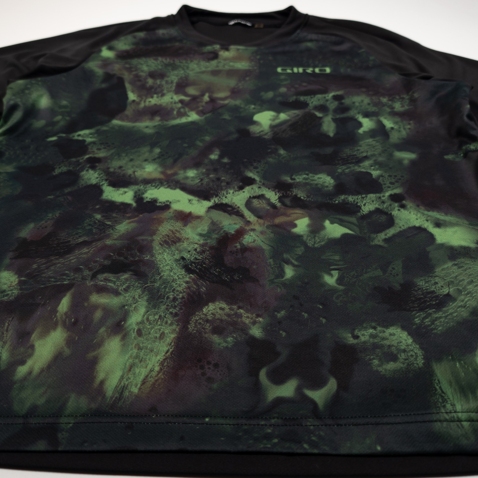 Giro MTB Cycling Jersey Mens Large Green Black Short Sleeve Mountain Bike MTB