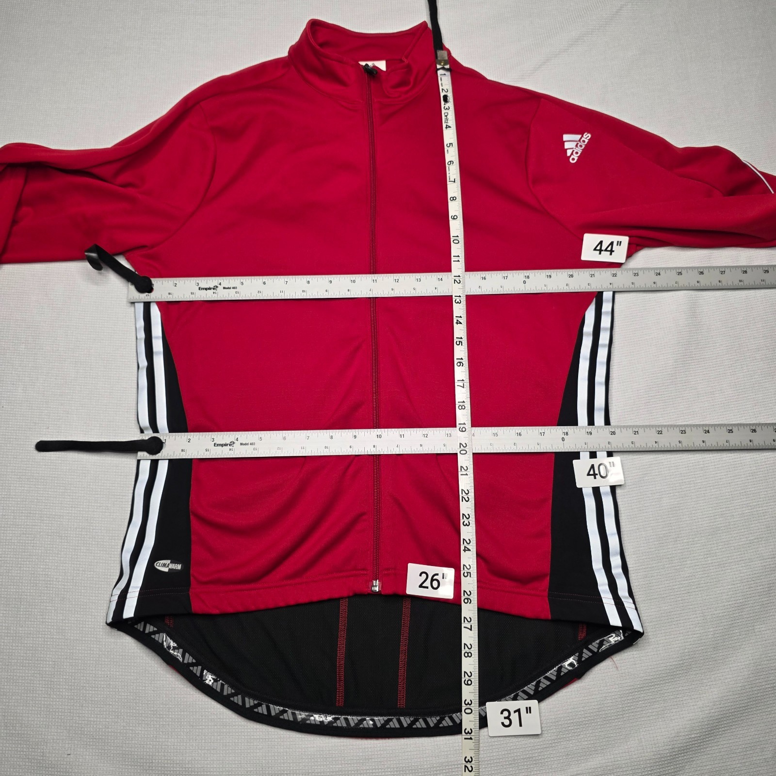 Adidas adiStar Men’s Cycling Jersey LS XL Red Black ClimaWarm