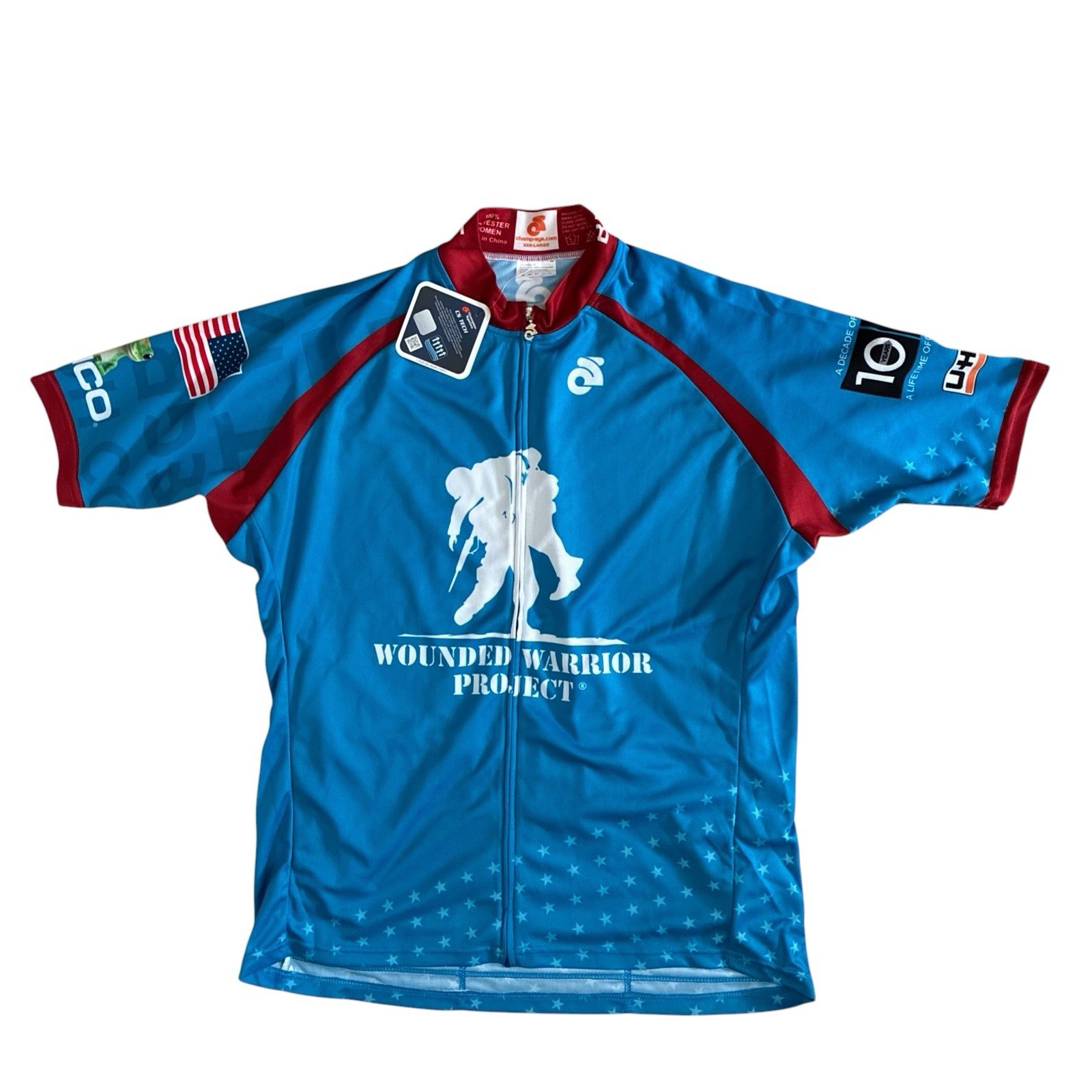 Champion System Women’s Size 3XL Wounded Warrior Project Zip Cycling Jersey New