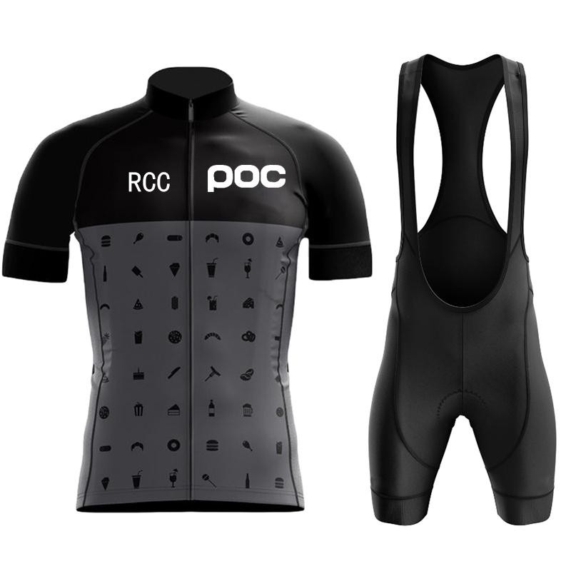 2026 RCC POC Cycling Jersey Set Men Short Sleeve Breathable Summer Bike Kit