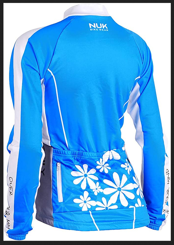 Nuckily Cycling L/S Jersey Womens S Winter Fleece Jersey Full Zipper Quick Dry