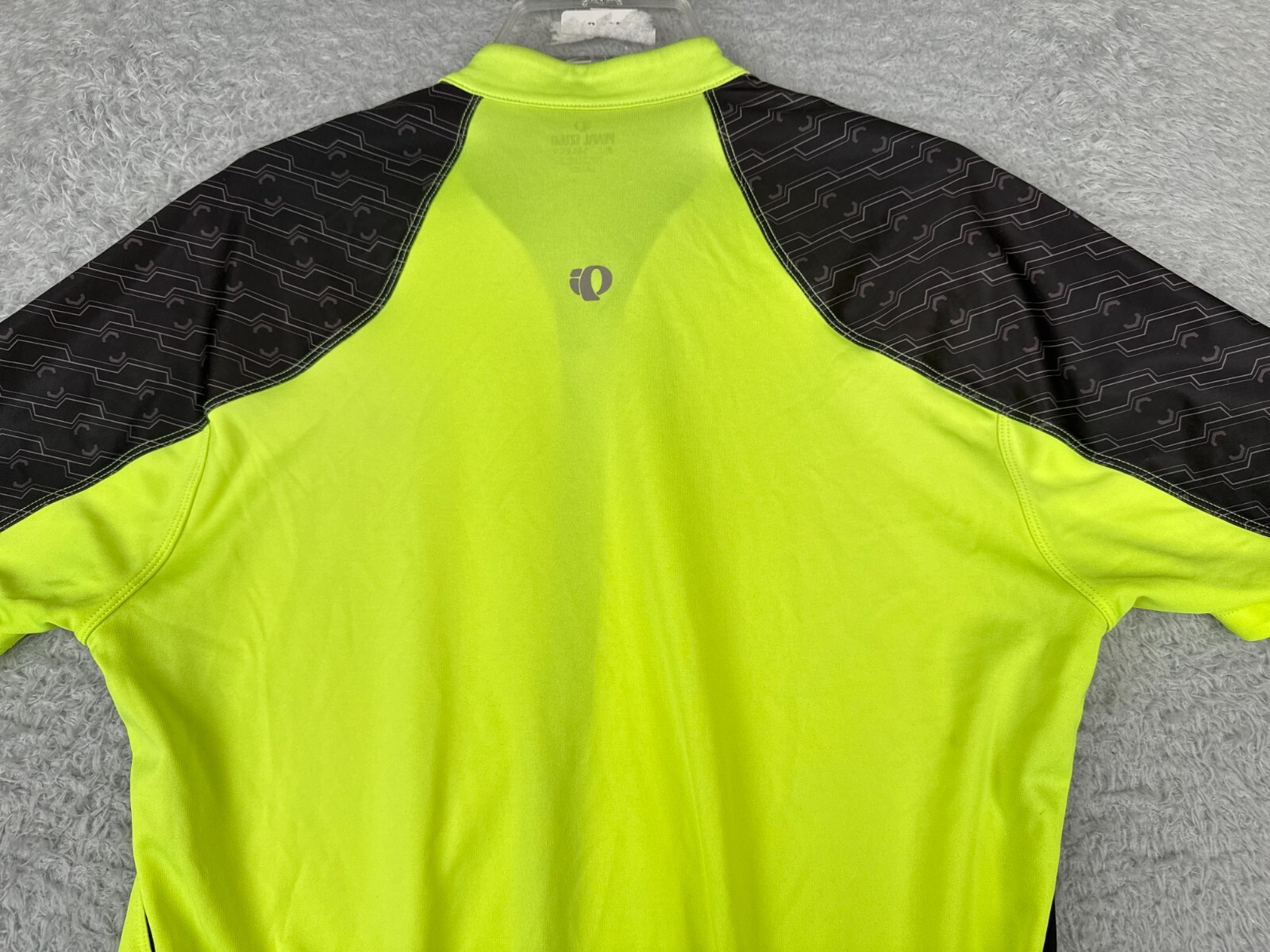 Pearl Izmui Cycling Jersey Adult Large Green Black Full Zip High Visibility Poly