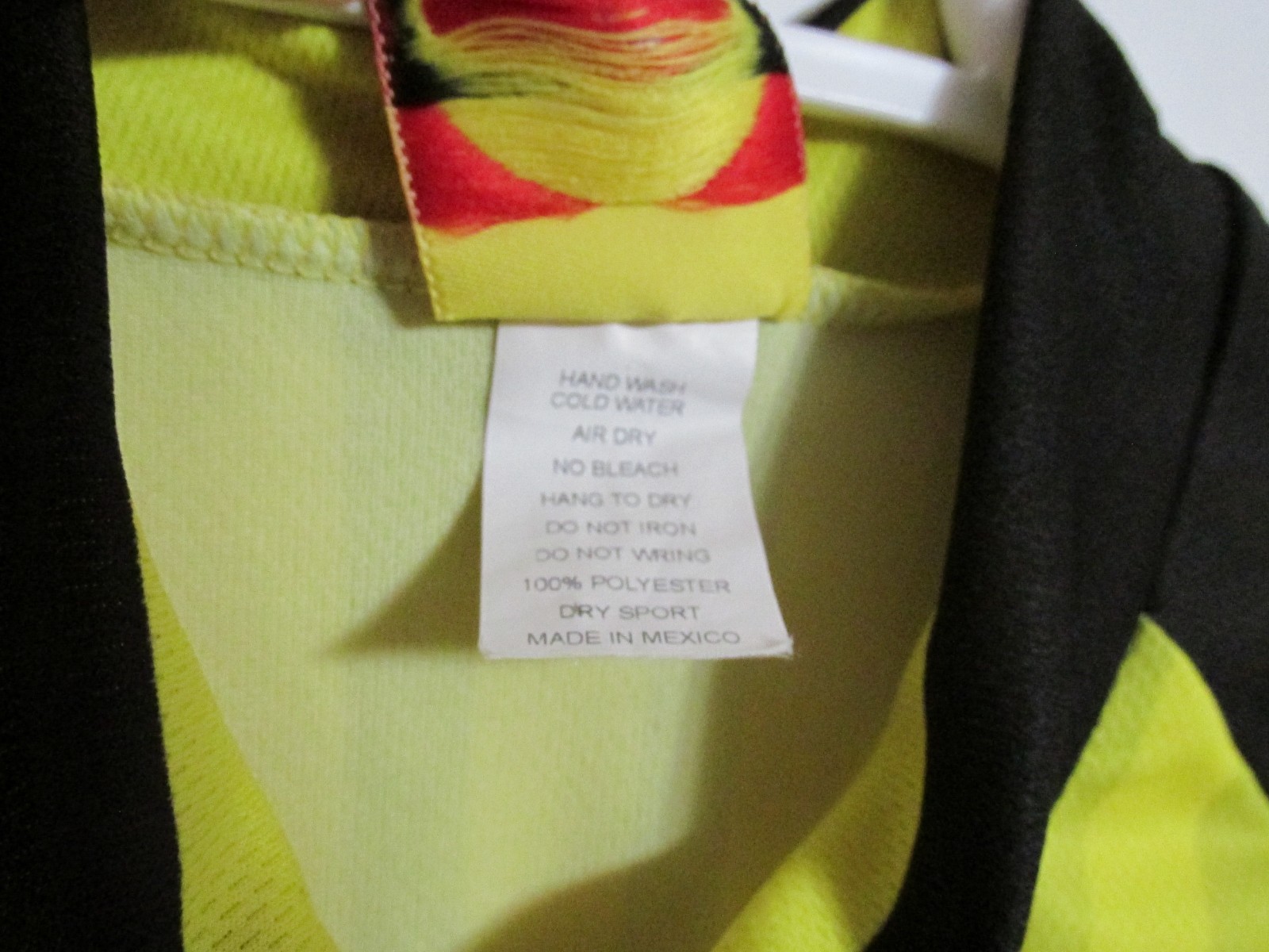 Men’s 3/4 Zip Moab Brewery Cycling Jersey Rear Pockets Black/Yellow/Red LARGE
